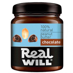 Паста арахисовая шоколадная Real Will [330 гр]
